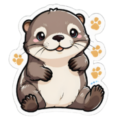 80 otter stickers