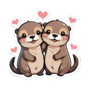 80 otter stickers