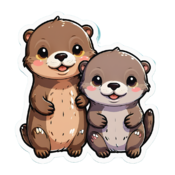 80 otter stickers