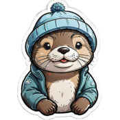 80 otter stickers