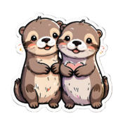 80 otter stickers