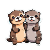 80 otter stickers