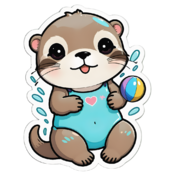 80 otter stickers