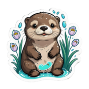 80 otter stickers