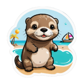 80 otter stickers