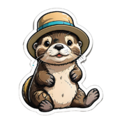 80 otter stickers