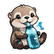 80 otter stickers