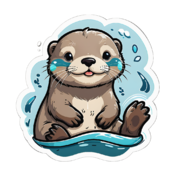 80 otter stickers