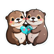 80 otter stickers