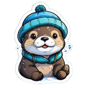 80 otter stickers