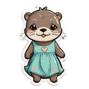 80 otter stickers