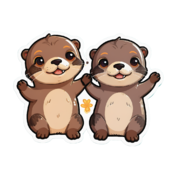 80 otter stickers