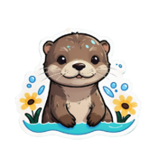 80 otter stickers