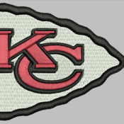 Chiefs Logo Embroidery Design 3 Sizes 9 Formats