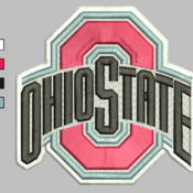 Ohio Embroidery Design 3 Sizes 9 Formats