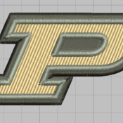 Purdue P Embroidery Design