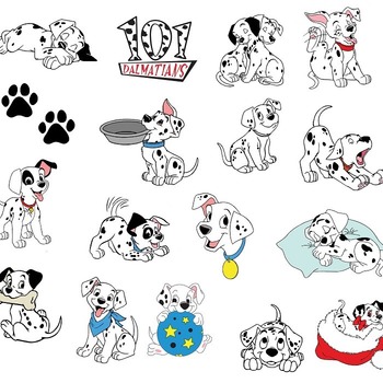 1 101 Dalmatians svg,cut files,silhouette clipart,vinyl files,Vector Digital,svg file,svg cut file,clipart svg,graphics clipart