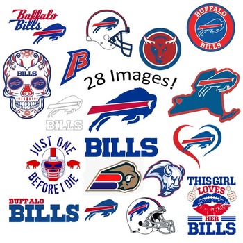 1 Buffalo Bills SVG and PNG Bundle 28 Images NFL Logo Cricut Image Football png Cut Files Digital Download Ready to Cut Clip Art Digital Fil