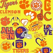 1 Clemson Tigers Svg Dxf Eps Png, Cut File Pack , Download Football Files, Cricut, Cameo, Vinyl Machine Active