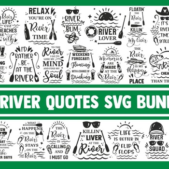 1 River SVG Bundle, fishing svg, summer svg, vacation svg, lake svg, svg designs, svg quotes, bass svg, fish svg, drinking svg, beer svg, bo