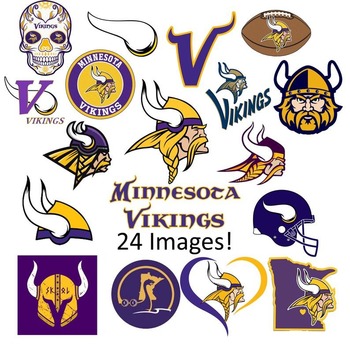 10 Minnesota Vikings SVG and PNG Bundle 24 Images NFL Logo Cricut Image Football Cut Files Digital Download Ready to Cut Clip Art Digital Fi