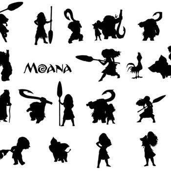 10 Moana svg,cut files,silhouette clipart,vinyl files,vector digital,svg file,svg cut file,clipart svg,graphics clipart