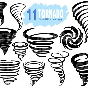 100 Tornado SVG Hurricane Typhoon Storm Natural disaster Clipart stencil vinyl cut files iron on files silhouette