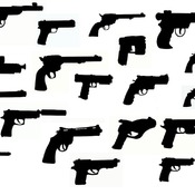 101 Gun ammo svg tattoo army cowboy revolver pistol with silencer clip art image