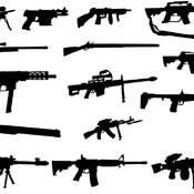 102 Weapon svg rifle with a telescopic sight Kalashnikov rifle m 16  ak 47 clip art image
