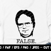 105 Dwight Schrute SVG, False Svg, Dwight Schrute Face SVG, Dwight Schrute Silhouette, The Office Cut File, The Office SVG, Vector, Vinyl