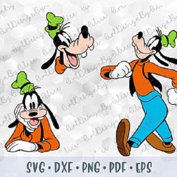 105 SVG PNG Goofy Head Face Hands Mickey Minnie Mouse Friends Layered Cut files Cricut Silhouette Iron on Transfer Printable Images Birthday