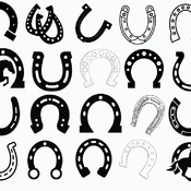 107 Horseshoe bend svg double lucky wedding black and white clip art image drawing