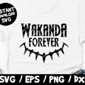 107 Wakanda Forever SVG Logo, Black Panther Vector, Black Panther Cricut, Black Panther Eps, Black Panther Vinyl, Black Panther Clip Art, Dx