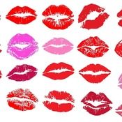 109 Red and pink lips svg tenderness kiss imprint drawing black and white clip art image bundle