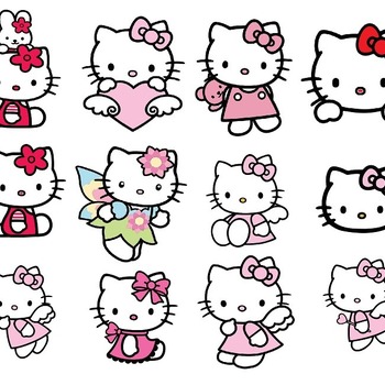 111 Hello Kitty svg,cut files,silhouette clipart,vinyl files,vector digital,svg file,svg cut file,clipart svg,graphics clipart