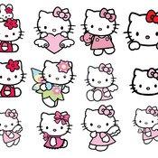 111 Hello Kitty svg,cut files,silhouette clipart,vinyl files,vector digital,svg file,svg cut file,clipart svg,graphics clipart