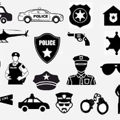 114 Police badge svg handcuffed glasses cap police helicopter drawing black and white image clip art