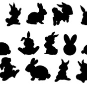 116 Rabbit drawing svg clip art black and white image bundle