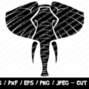 118 Elephant SVG, Elephant Cut File, Africa Svg, Safari, Instant Download, File Cricut & Silhouette, EPS, Fish Prints Dxf, Vinyl Cutting Fil