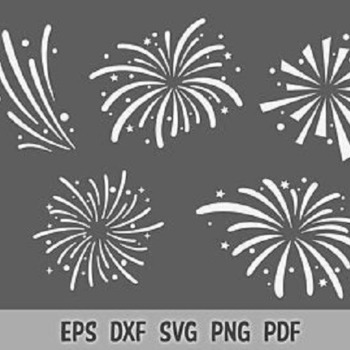 119 SVG PNG DXF Firework Disney Layered Cut file for Dark and Light background Cricut Silhouette Iron on Transfer Sublimation Design Birthda