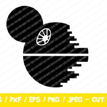 120 Mickey Head Death Star Svg, Mickey Mouse Head Shape Svg, Disney Monogram Frame Svg, Star Wars Disney Svg, Death Star with Mickey Head