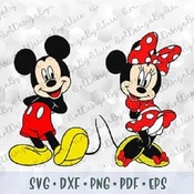 120 SVG PNG Mickey Minnie Mouse Hands Ears Head Red Bow Polka Dot Layered Cut Files Silhouette Cricut Iron on Transfer Disney Birthday Boy G