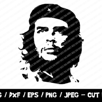 121 Che Guevara SVG File, Instant Download for Cricut or Silhouette, DXF File, PNG Clipart, Vinyl Cutting File, Tshirt Cut File, Protest, Cu