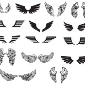 124 Angel Wings svg,cut files,silhouette clipart,vinyl files,vector digital,svg file,svg cut file,clipart svg,graphics clipart