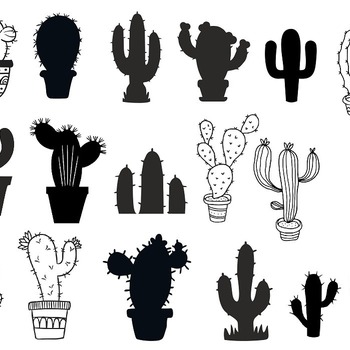 126 Cactus svg,cut files,silhouette clipart,vinyl files,vector digital,svg file,svg cut file,clipart svg,graphics clipart