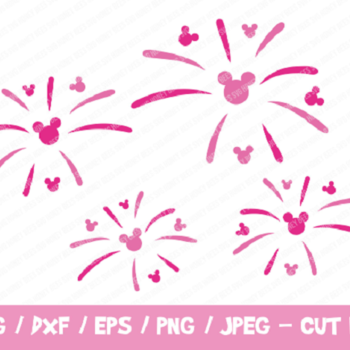 126 Mickey Fireworks SVG, Mickey Cut File, Instant Download, Cricut & Silhouette, Mickey Silhouette, Vinyl Cut File, Mickey Mouse Head Firew