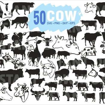 129 Cow ox svg cattle cute  head bull farm animal stencil vinyl cut files iron on files silhouette