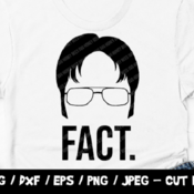 129 Dwight Schrute SVG, Fact Svg, Dwight Schrute Face SVG, Dwight Schrute Silhouette, The Office Cut File, The Office SVG, Vector, Vinyl