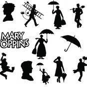 13 Mary Poppins svg,cut files,silhouette clipart,vinyl files,vector digital,svg file,svg cut file,clipart svg,graphics clipart