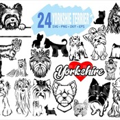 131 YORKSHIRE TERRIER puppies svg  puppy dog cute yorkie clipart decal stencil vinyl cut file silhouette iron on